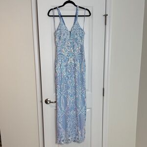 Morgan & Co. Light Blue Sequin Dress